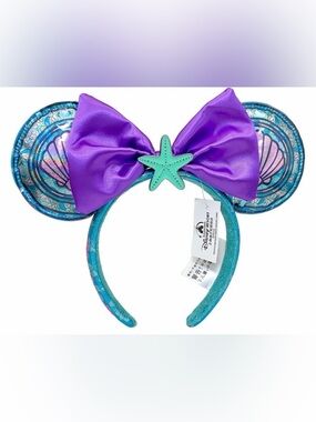 Little Mermaid Themed Teal and Purple Seashell Ears